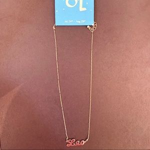 NWT Urban Outfitters Gold Leo Zodiac Necklace
